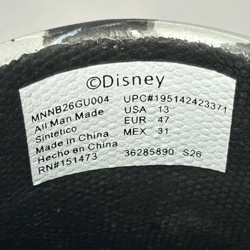 Disney Nightmare Before Christmas Jack Skellington Clogs Mens 13 New Gray Black